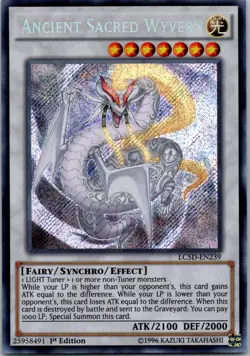 Yugioh Ancient Sacred Wyvern LC5D-EN239 1st Edition Secret Rare NM - Image 1