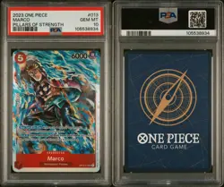 2023 One Piece Pillars Of Strength Marco Super Rare Op03-013 PSA 10 English - Image 3