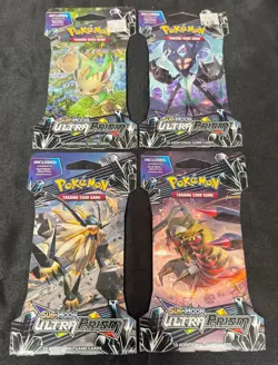 Sun & Moon Ultra Prism Blister Pack Set - 4x Booster Sealed - Pokemon Cards - Image 1