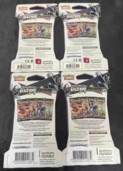 Sun & Moon Ultra Prism Blister Pack Set - 4x Booster Sealed - Pokemon Cards - Image 2