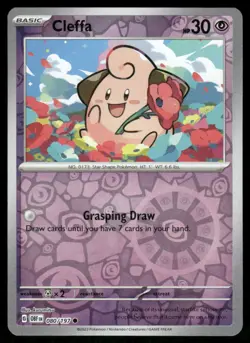 Pokemon Obsidian Flames Cleffa 080/197 Common REVERSE HOLO Near Mint - Image 1