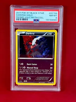 2017 Pokemon Mythical Collection Black Star Promo DARKRAI Holo Card #XY194 PSA 8 - Image 1