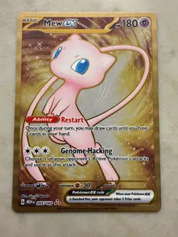 Mew ex Metal Card Gold Foil Pokemon - Image 1