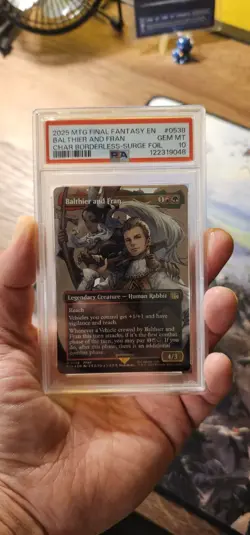PSA GEM MT 10, Balthier and Fran (0538) (Borderless) (Surge Foil) - Image 1