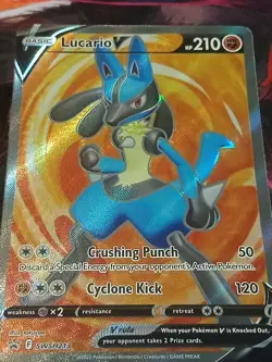 Pokemon TCG - Lucario V SWSH213 & Lucario VSTAR SWSH214 - Black Star Promo - NM - Image 2