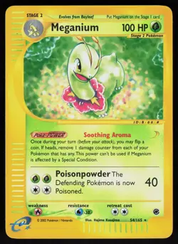 Pokemon Meganium 54/165 Expedition Base Set Rare Near Mint - Image 1
