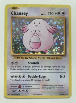 Pokemon TCG Chansey Evolutions Holo Rare Card 70/108 LP Condition - Image 1