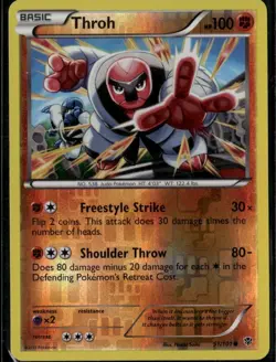 Throh Common Plasma Blast 51/101 Fighting Reverse Holo Pokemon Card - Image 1