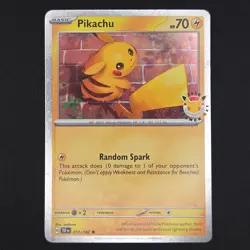Pokemon TCG Card Pikachu 051/162 Temporal Forces Pokemon Day 2026 Promo - NM - Image 1