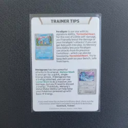 Pokemon - Iron Leaves - Trainer Tips Card - Temporal Forces - Prerelease - Image 2