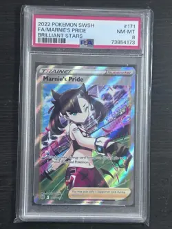 Pokemon Marnie's Pride #171 Brilliant Stars Full Art PSA 8 English - Image 1