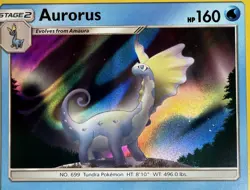 Pokemon Aurorus 28/131 Forbidden Light Holo LP - Image 1