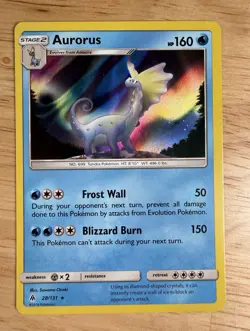 Pokemon Aurorus 28/131 Forbidden Light Holo LP - Image 3