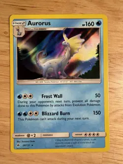 Pokemon Aurorus 28/131 Forbidden Light Holo LP - Image 4