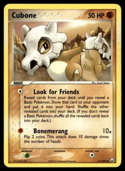 CUBONE - 51/109 Common Team Rocket Returns Pokemon LP - Image 1