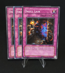 x3 Playset Skull Lair LON-082 Yu-Gi-Oh! Trap NM Unlimited Vintage - Image 1