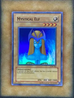 Yugioh Mystical Elf LOB-062 Super Rare 2017 Print NM - Image 1