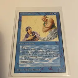 Mahamoti Djinn Unlimited NM Blue Rare MAGIC GATHERING CARD - Image 1