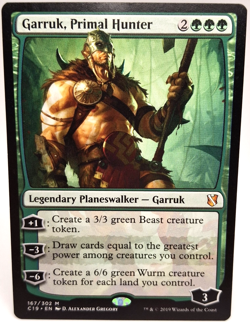 MTG Garruk, Primal Hunter Mythic Planeswalker Commander 2019 167/302 - 181 - Image 1