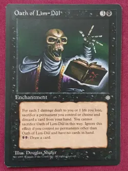 Magic The Gathering ICE AGE OATH OF LIM-DUL black card MTG - Image 1