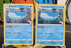 (2) Wailord Pokemon Prize Pack Series 4 Cosmos Holo Stamped Pokemon Card NM - Image 1