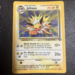 Pokemon TCG Jolteon Holo Rare Card 4/64 Jungle 1999 WOTC - Image 1