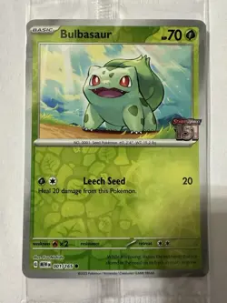 Bulbasaur 001/165 Pokemon TCG Scarlet & Violet 151 Best Buy Stamped Promo Sealed - Image 2