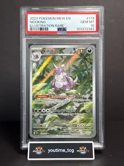 2023 Pokemon Mew En-151 Illustration Rare Nidoking #174 PSA 10 - Image 1