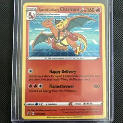 Pokemon SWSH075 Charizard Promo Holo Card Special Delivery - Image 1