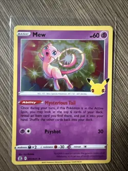 Mew (011/025) Holo Rare | Pokemon TCG Celebrations 25th Anniversary | Near Mint - Image 1