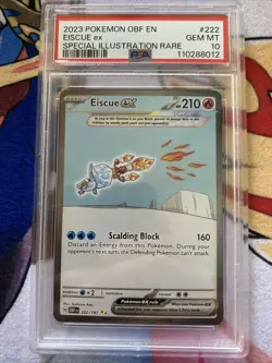 2023 Pokemon Scarlet & Violet Obsidian Flames Eiscue ex #222/197 PSA 10 - Image 1