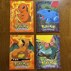 Pokemon TCG Topps Blue Label Charizard, Ivysaur (Holo), Venusaur, And Charmander - Image 1