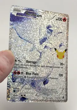 Pokemon TCG Reshiram Full Art Confetti Holo Celebrations Classic Collection MINT - Image 3