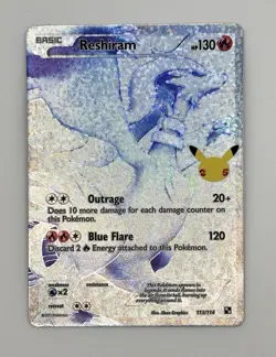 Pokemon TCG Reshiram Full Art Confetti Holo Celebrations Classic Collection MINT - Image 5