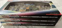 Lot Of 3 Pokemon Lucario Ex Tyranitar Ex Premium Collection Prismatic Evolutions - Image 3