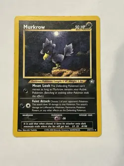 Pokemon TCG Murkrow Neo Genesis 24/111 Rare Non-Holo Card - Image 1