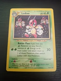 Pokemon TCG Ledian Neo Genesis Unlimited Uncommon Card 39/111 Regular - Image 1