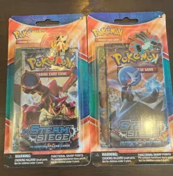 2 Pokemon TCG: XY SteamSiege & Roaring Skies 2-Pack blister W/pin Factory Sealed - Image 1