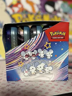 🔥Pokemon TCG Paldean Fates Mini Tin Display Factory Seal On Tins Not On Display - Image 3