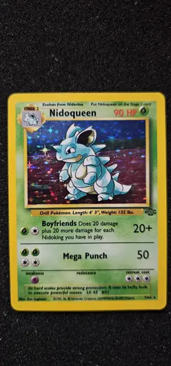Pokemon TCG Nidoqueen Jungle 7/64 Holo Unlimited Holo Rare - Image 1