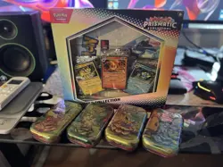 Pokemon Prismatic Evolutions Poster Collection With + 4 Prismatic Tins - Image 1