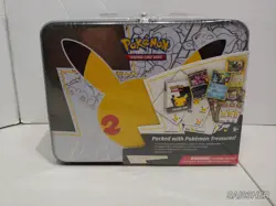 NEW SEALED Pokemon 25th Anniversary Celebrations Treasure Chest Lunchbox Tin #B - Image 1