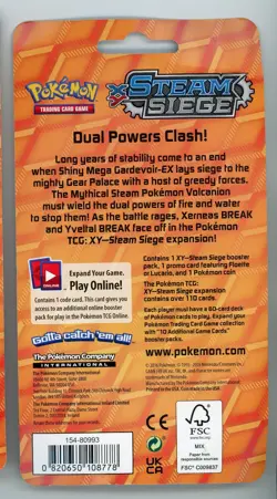 Sealed Single Pack - Pokemon XY Steam Siege Blister Pack - Image 2