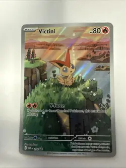 Pokemon TCG Victini SVP 208 Black Star Promo Illustration Near Mint Condition - Image 1