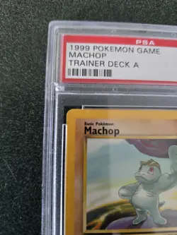 1999 Pokemon Machop Trainer Deck A Red Back Graded PSA 8 NM-MT Promo #52/102 - Image 3