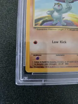 1999 Pokemon Machop Trainer Deck A Red Back Graded PSA 8 NM-MT Promo #52/102 - Image 5