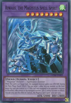 Yugioh Aiwass,The Magistus Spell Spirit GEIM-EN005 Super Rare 1st Ed NM x3 Play - Image 1