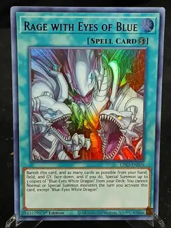 Yu-Gi-Oh! Rage with Eyes of Blue Purple LDS2-EN029 Ultra Rare MP - Image 1