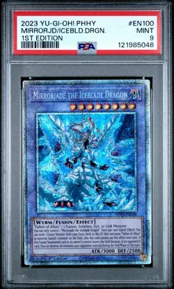 Mirrorjade the Iceblade Dragon Starlight 2023 Yugioh Photon Hypernova PSA 9 - Image 1