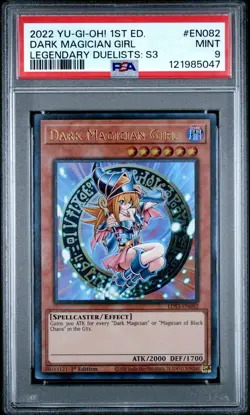 Dark Magician Girl 2022 Yugioh 1st Edition Legendary Deulist S3 #EN082 PSA 9 - Image 1